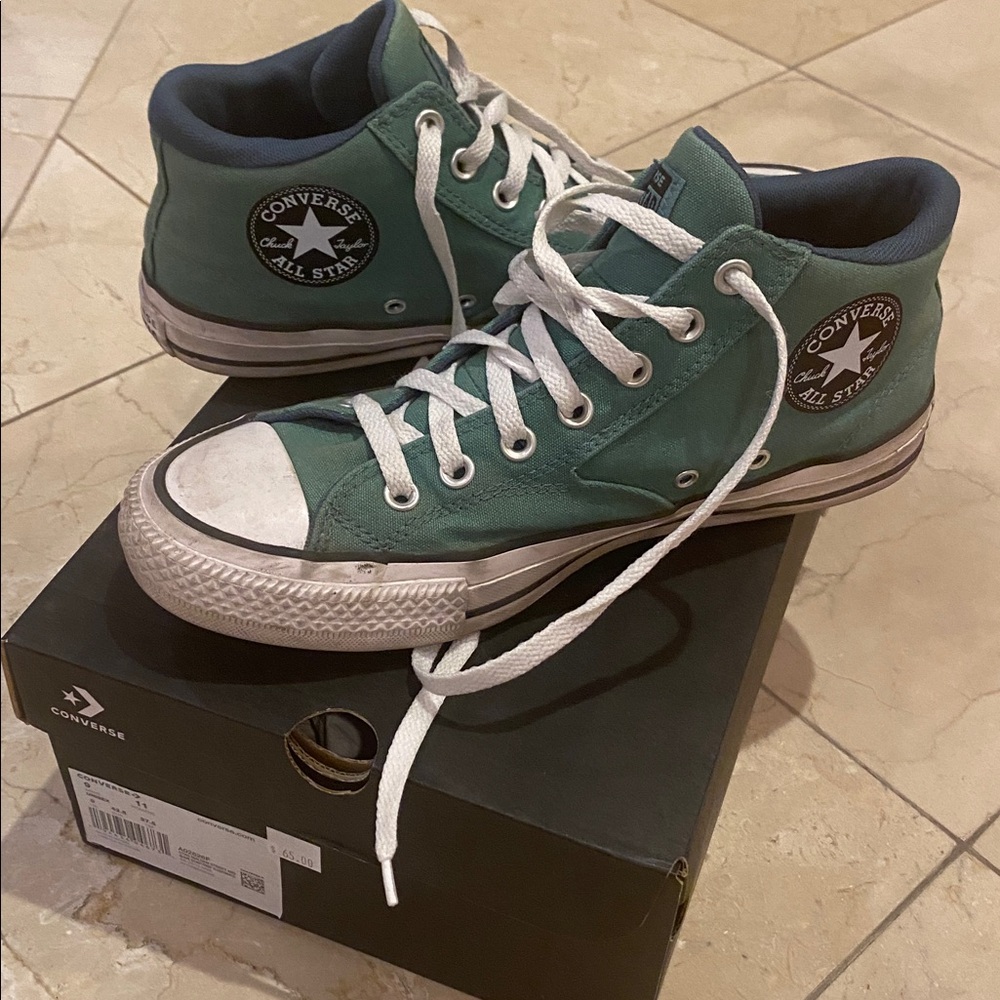 Converse All Star High-Tops in Algea Coast with White Accents